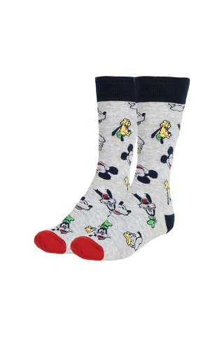3 paia di calze Topolino Disney - Blu, grigio e rosso