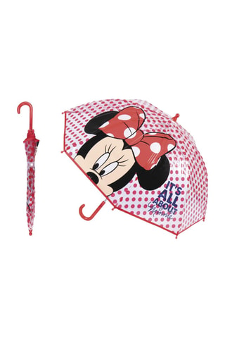 Ombrello Minni Disney - Rosso e bianco - Bianco e rosso