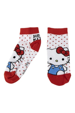 2 paia di calze Hello Kitty e Kuromi Hello Kitty Sanrio - Bianco, nero e rosso
