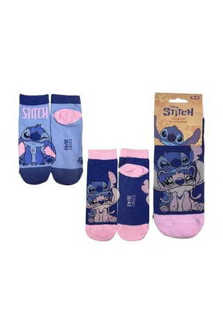 2 paia di calze Angel e Stitch Lilo e Stitch Disney - Blu e rosa