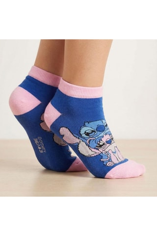 2 paia di calze Angel e Stitch Lilo e Stitch Disney - Blu e rosa