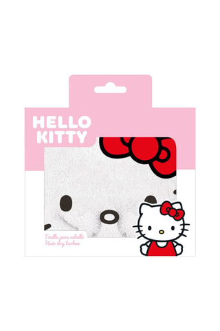 Asciugamano per capelli Hello Kitty Sanrio - Bianco e rosa