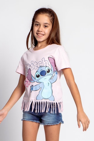 T-shirt Stitch Lilo et Stitch Disney - Noir, bleu et rose