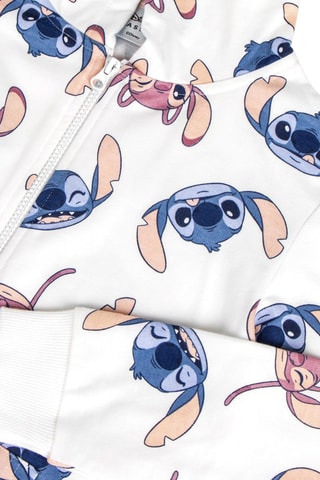 Felpa con cappuccio Stitch e Angel Lilo e Stitch Disney - Bianco e beige