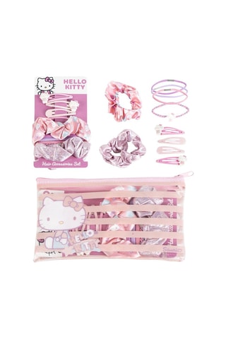 Trousse con accessori Hello Kitty Sanrio - 10 pezzi - Rosa