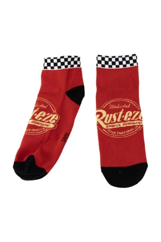 2 paia di calze Saetta McQueen Cars Disney Pixar - Nero e rosso