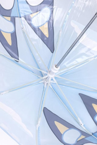 Ombrello automatico Bluey - Blu e trasparente - Bianco e blu