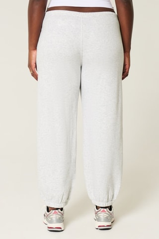 Pantalon baggy polaire - Gris clair chiné