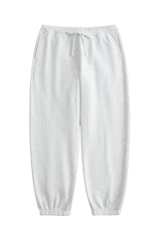 Pantalon baggy polaire - Gris clair chiné