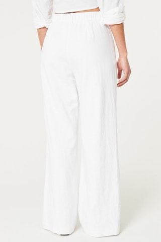 Linnen Broek Wide Legs - Wit