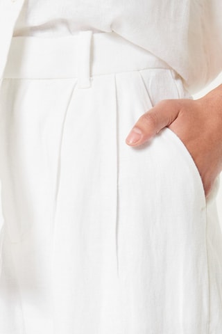 Linnen Broek Wide Legs - Wit