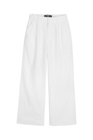 Linnen Broek Wide Legs - Wit