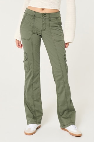 Pantalon bootcut - Vert olive