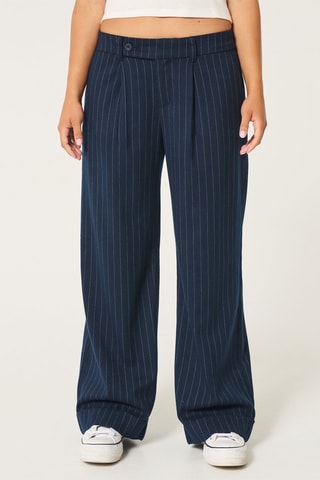 Broek Wide Legs - Marineblauw