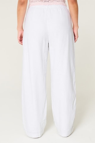Linnen Broek Wide Legs - Wit