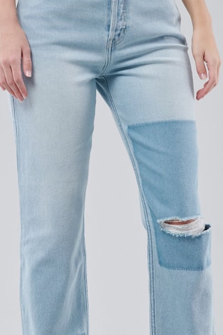 Jeans Hoge Taille Straight Cut - Lichtblauw