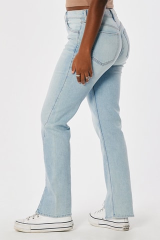 Jeans Hoge Taille Straight Cut - Blauw