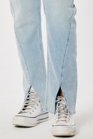 Jeans Hoge Taille Straight Cut - Blauw