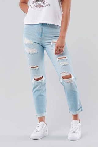 Jeans mom fit - Hemelsblauw