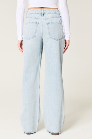Jeans Baggy Hoge Taille - Hemelsblauw