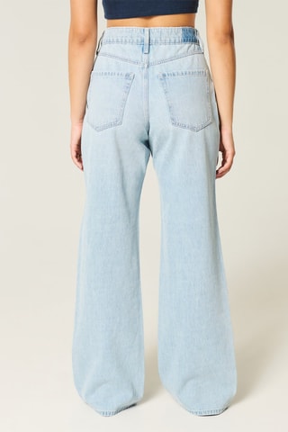 Jeans Baggy Hoge Taille - Hemelsblauw