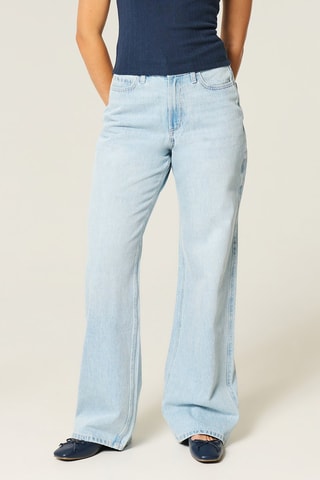 Jeans Baggy Hoge Taille - Hemelsblauw