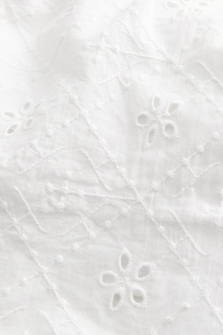 Crop top met Engelse borduursels - Wit
