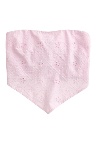 Crop top met Engelse borduursels - Roze