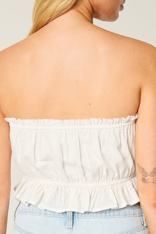 Bustier crop top - Wit