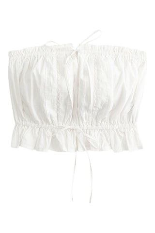 Bustier crop top - Wit