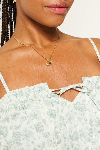 Bustier crop top - Wit en Groen
