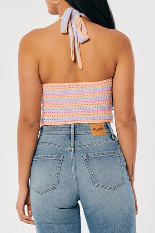 Crop Top - Roze en Lichtblauw