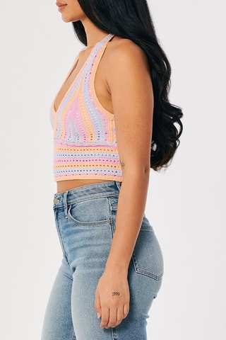 Crop Top - Roze en Lichtblauw