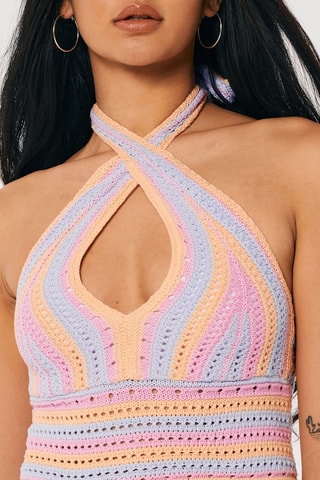 Crop Top - Roze en Lichtblauw