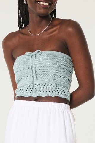 Bustier crop top - Zeegroen