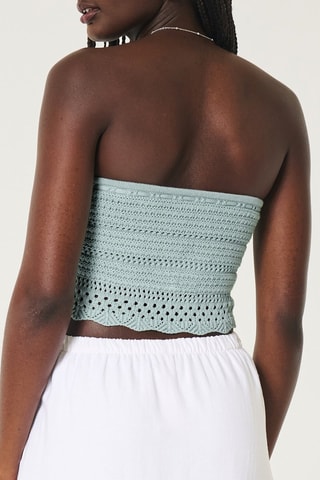 Bustier crop top - Zeegroen