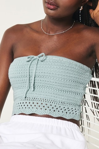Bustier crop top - Zeegroen