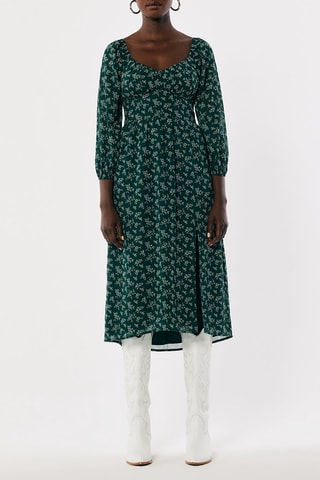 Midi-jurk - Smaragdgroen