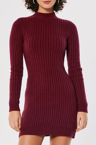 Trui-jurk - Bordeauxrood