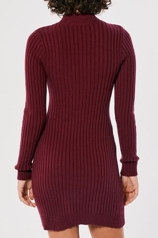 Trui-jurk - Bordeauxrood