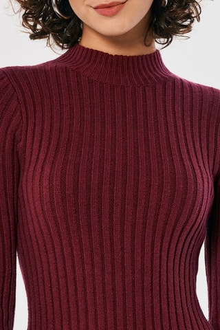 Trui-jurk - Bordeauxrood