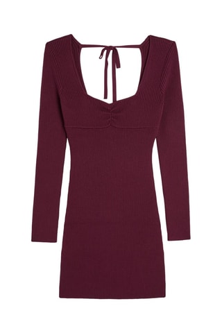 Trui-jurk - Bordeauxrood