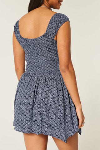 Vestido estilo patinadora - Azul-marinho