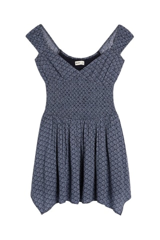 Vestido estilo patinadora - Azul-marinho