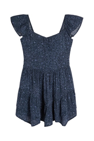 Jurk met Ruches - Marineblauw