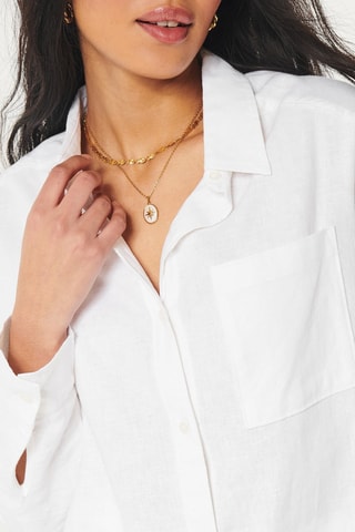 Oversized Linnen Blouse - Wit