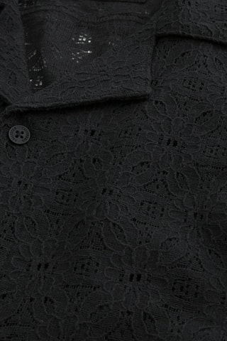 Kanten Overhemd Relaxed Fit - Zwart