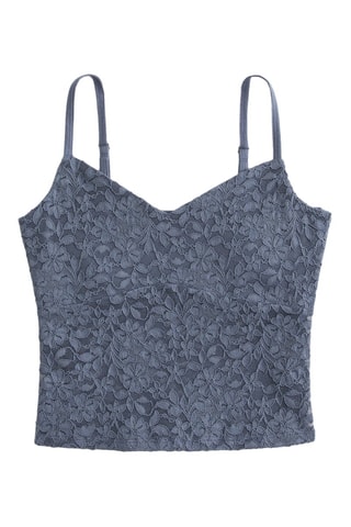 Kanten Hemd - Marineblauw