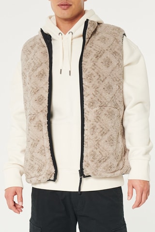 Dubbelzijdige Bodywarmer - Zwart en Beige