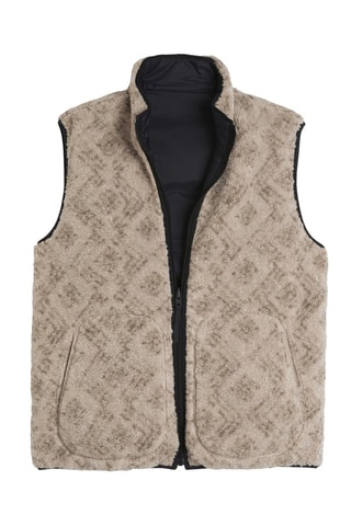 Dubbelzijdige Bodywarmer - Zwart en Beige